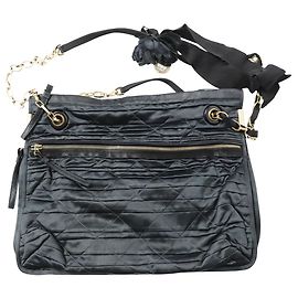 Borsa Lanvin Amalia in Raso Verde Scuro Verde