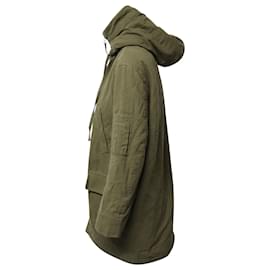 Vince-Vince Hooded Parka in Army Green Cotton-Green