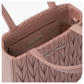 Miu Miu-Handbag in quilted nappa leather-Pink