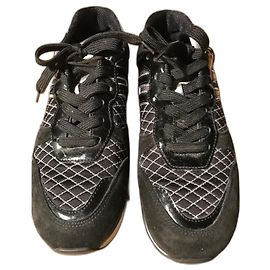 Hogan black sneakers with silver patterns Black