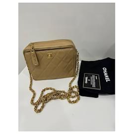 Chanel-Handbags-Beige,Gold hardware