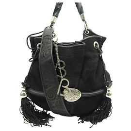 NOVA BOLSA LANCEL BRIGITTE BARDOT BB BANDOULIERE EM TECIDO PRETO Preto