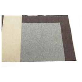 Louis Vuitton-NEW LOUIS VUITTON SCARF IN BROWN BEIGE AND GRAY CASHMERE NEW SCARF-Brown