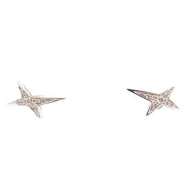 BRINCOS FRANCÊS MAUBOUSSIN VALENTINE EM OURO BRANCO E DIAMANTES Prata