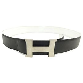 Hermès BELT HERMES BUCKLE H CONSTANCE BRUSHED STEEL T100 REVERSIBLE BOX EPSOM Other