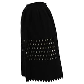 Fendi-Jupe longueur genou fendi découpée au laser en viscose noire-Noir