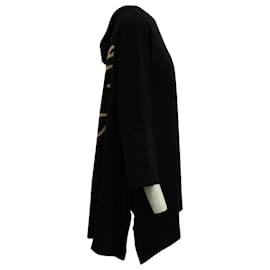 Yohji Yamamoto-Yohji Yamamoto Printed Hooded Tunic in Black Cotton-Other