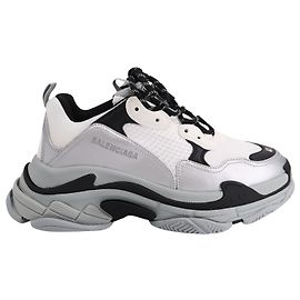 Balenciaga Triple S Sneakers in Grey Metallic Polyester Grey