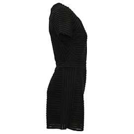 Maje-Maje Textured Playsuit in Black Polyester-Black