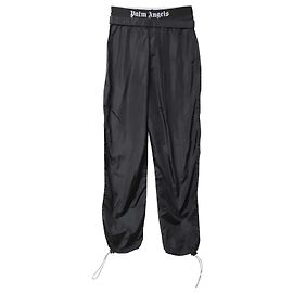 Palm Angels Trainingshose mit Logobund aus schwarzem Polyamid Schwarz