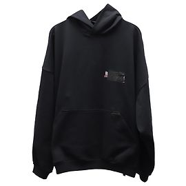 Balenciaga Wahlkampf-Hoodie aus schwarzer Baumwolle Schwarz