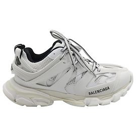 Balenciaga Track Sneaker in White Polyurethane White