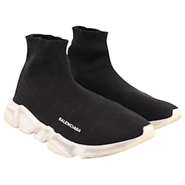 Balenciaga-Balenciaga Speed Sneakers in Black Nylon-Black
