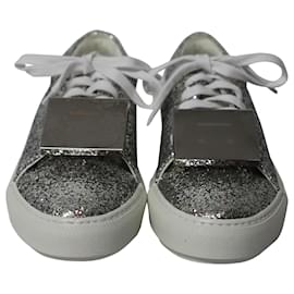 Acne-Acne Studios Sneakers Adriana Spark metallizzate in glitter argento-Argento,Metallico
