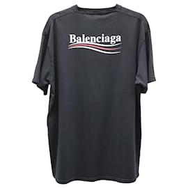Balenciaga-Balenciaga Political Campaign T-shirt in Black Cotton-Black