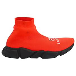 Balenciaga-Balenciaga Recycled Speed Sneakers in Red Recycled Polyester -Red