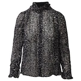 Blusa Ba&sh Amelia ricamata in viscosa nera Nero