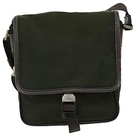 Prada-PRADA Shoulder Bag Nylon Khaki Auth ki2478-Khaki