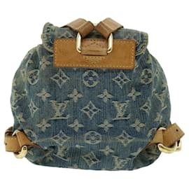 Louis Vuitton-LOUIS VUITTON Monogram Denim Sac A Dos PM Backpack Blue M95057 LV Auth 32418-Blue