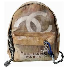 Chanel-Chanel Graffiti beige backpack-Beige