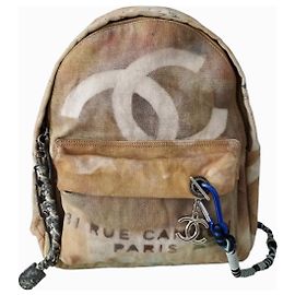 Sac à dos Chanel Graffiti beige Beige