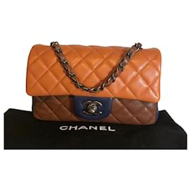 Chanel-Limited Edition Chanel Tricolor Timeless Classic Quilted Lambskin Mini Rectangle Single Flap Bag!-Multiple colors