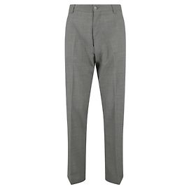 Burberry Logo Wool Pants Grey