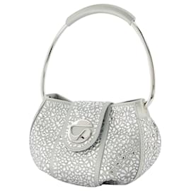 Coperni-Crystal-Embellished Ring Pouch in Silver-Silvery,Metallic