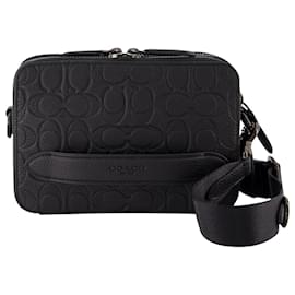 Coach-Charter Crossbody Bag in Black Coated Canvas-Black