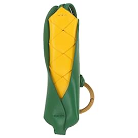 Bottega Veneta-Bottega Veneta Corn Leather Keychain-Yellow