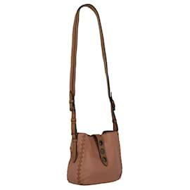 Bottega Veneta-Bottega Veneta Two-Tone Leather Shoulder Bag-Pink