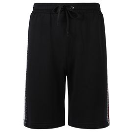 Burberry Short en coton rayé à monogramme Noir