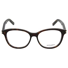 Saint Laurent-Saint Laurent Round-Frame Acetate Sunglasses-Brown