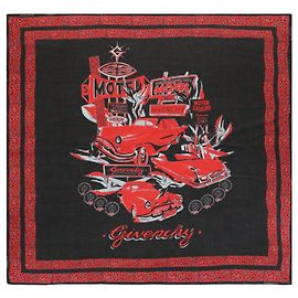 Givenchy Motel Car Shawl Silk Scarf Black