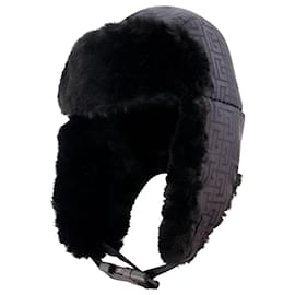 Balmain-Padded Monogram Nylon Chapka Hat in Black-Black
