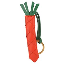 Bottega Veneta-Bottega Veneta Carrot Leather Keychain-Orange