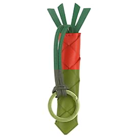 Bottega Veneta-Bottega Veneta Carrot Leather Keychain-Orange