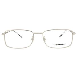 Montblanc Rectangle-Frame Metal Optical Frames Silvery Metallic