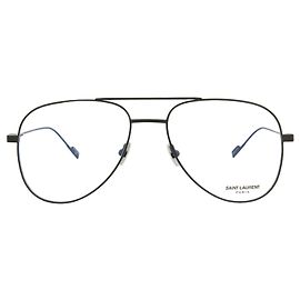 Saint Laurent Aviator- Style Titanium Optical Frames Black