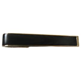 Louis Vuitton-clipe de gravata louis vuitton em aço dourado com caixa-Gold hardware