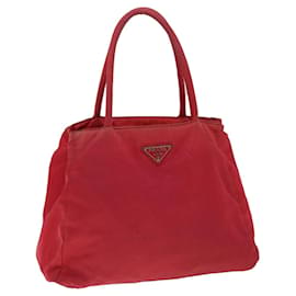 Prada-PRADA Hand Bag Nylon Red Auth fm1760-Red