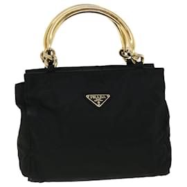 Prada-PRADA Hand Bag Nylon Black Auth ar7862b-Black