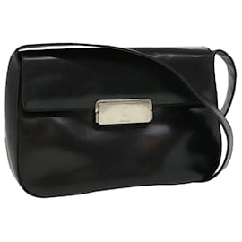 Prada-PRADA Shoulder Bag Leather Black Auth ar7831-Black