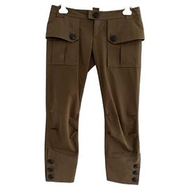Calça Cargo Cropped Dsquared2 Verde Escuro Algodão Verde escuro
