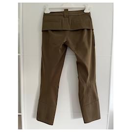 Dsquared2-Pantalones, polainas-Verde oscuro