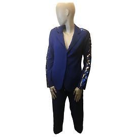 Autre Marque Kaos sequinned suit Blue