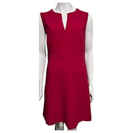 Diane Von Furstenberg-vestido recto DvF Fleur-Roja