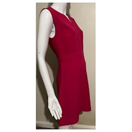 Diane Von Furstenberg-vestido recto DvF Fleur-Roja