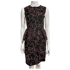 Diane Von Furstenberg Robe en soie entrelacée DvF Leni neuve avec Noir Rose