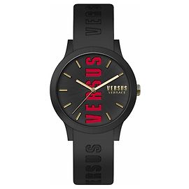 Versus Versace Barbes Relógio com pulseira de silicone Preto